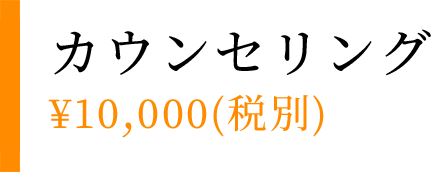 カウンセリング ¥10,000(税別)